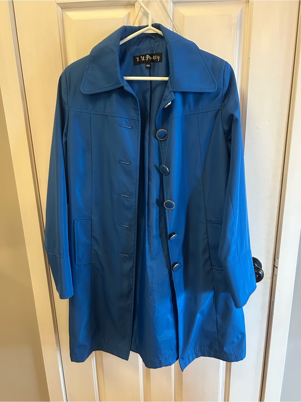 FUBU Women's Blue Trench Coat